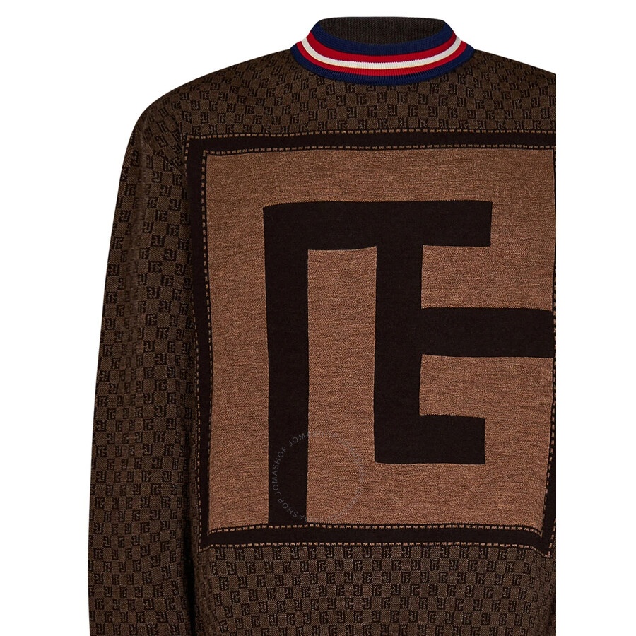 Balmain Monogram Patterned Crewneck Jumper - 7