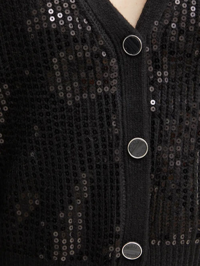 sequin-embellished V-neck cardigan 4