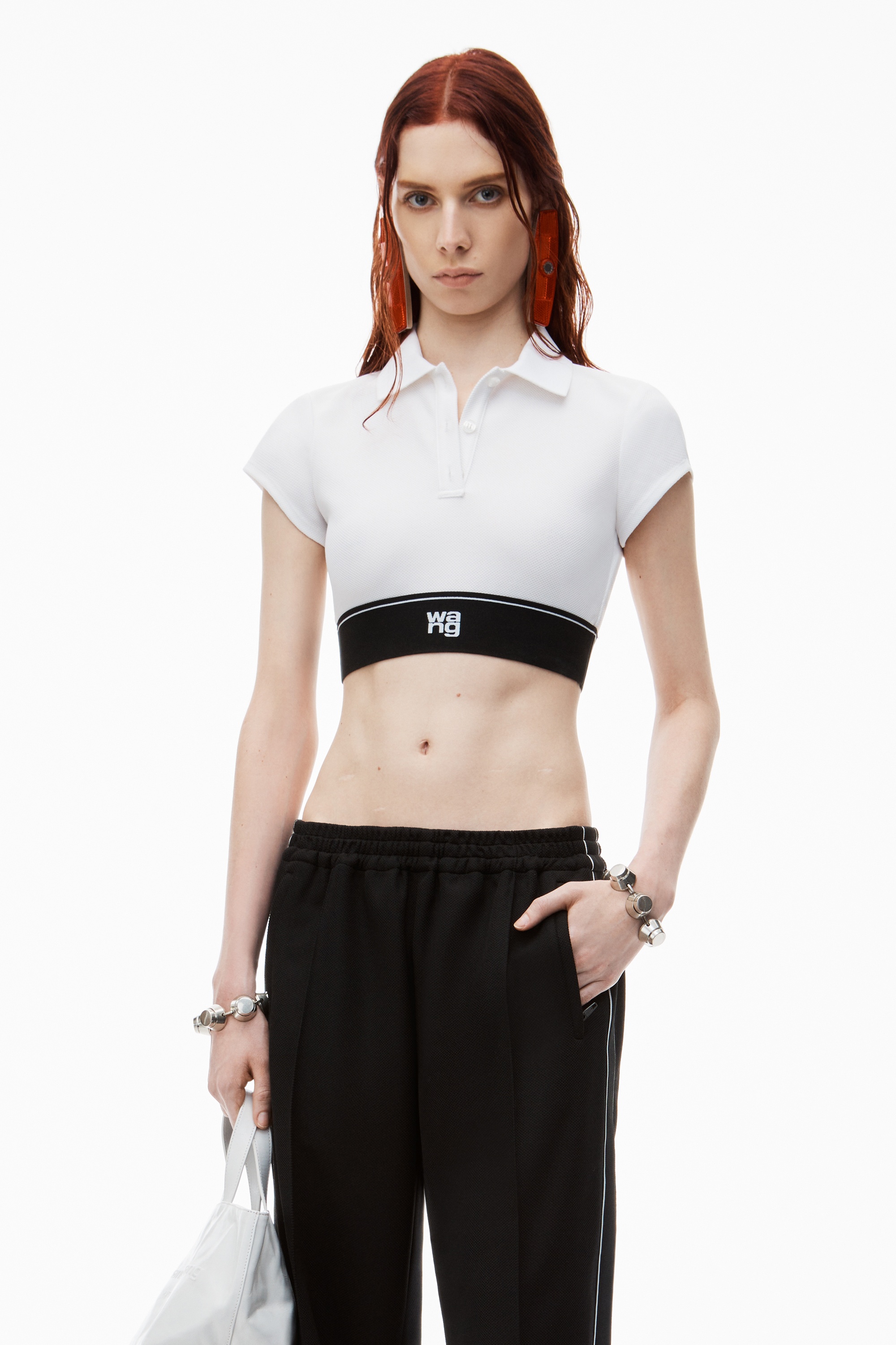 Cheerleader Polo Top in Pique - 2