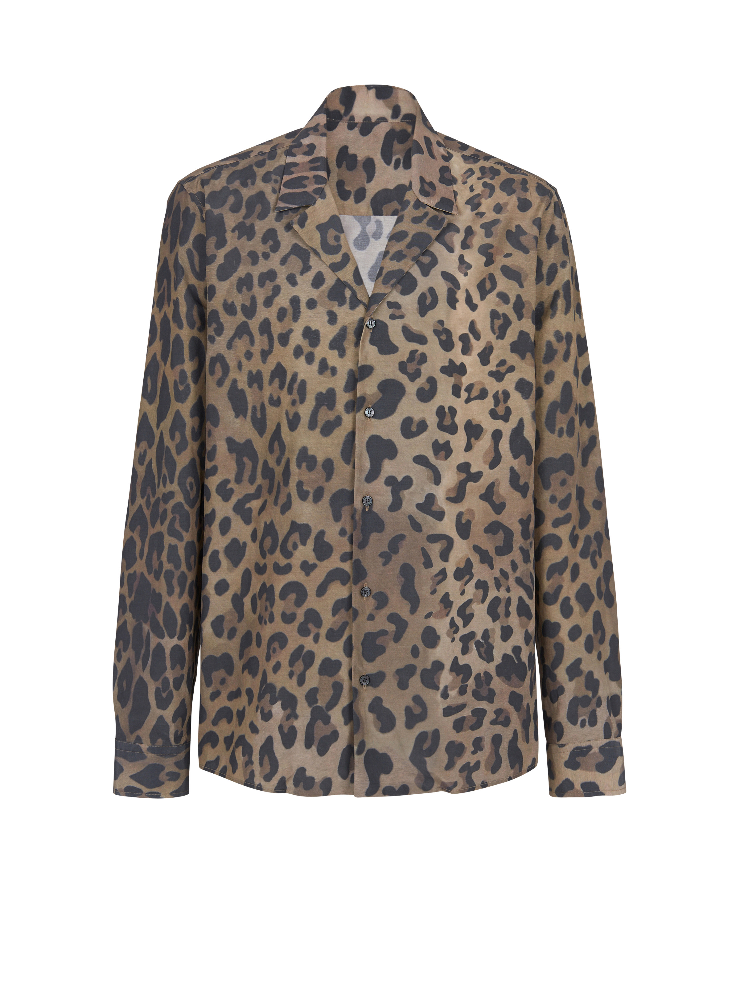 Leopard print pyjama shirt - 1