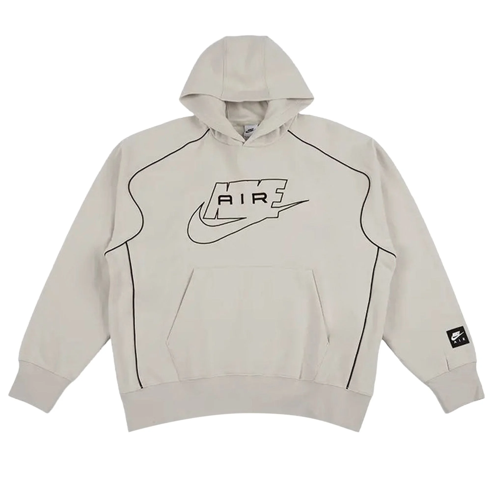 Nike Air Fleece Pullover Hoodie 'Light Bone/Black' - 1
