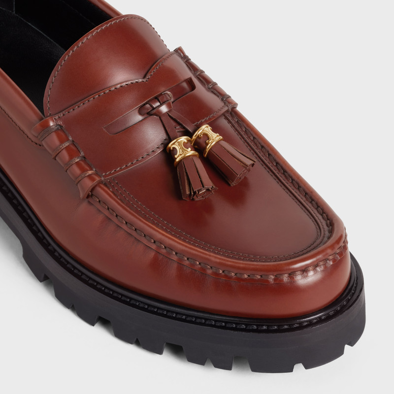 CELINE MARGARET LOAFER WITH TASSELS in POLISHED BULL 4