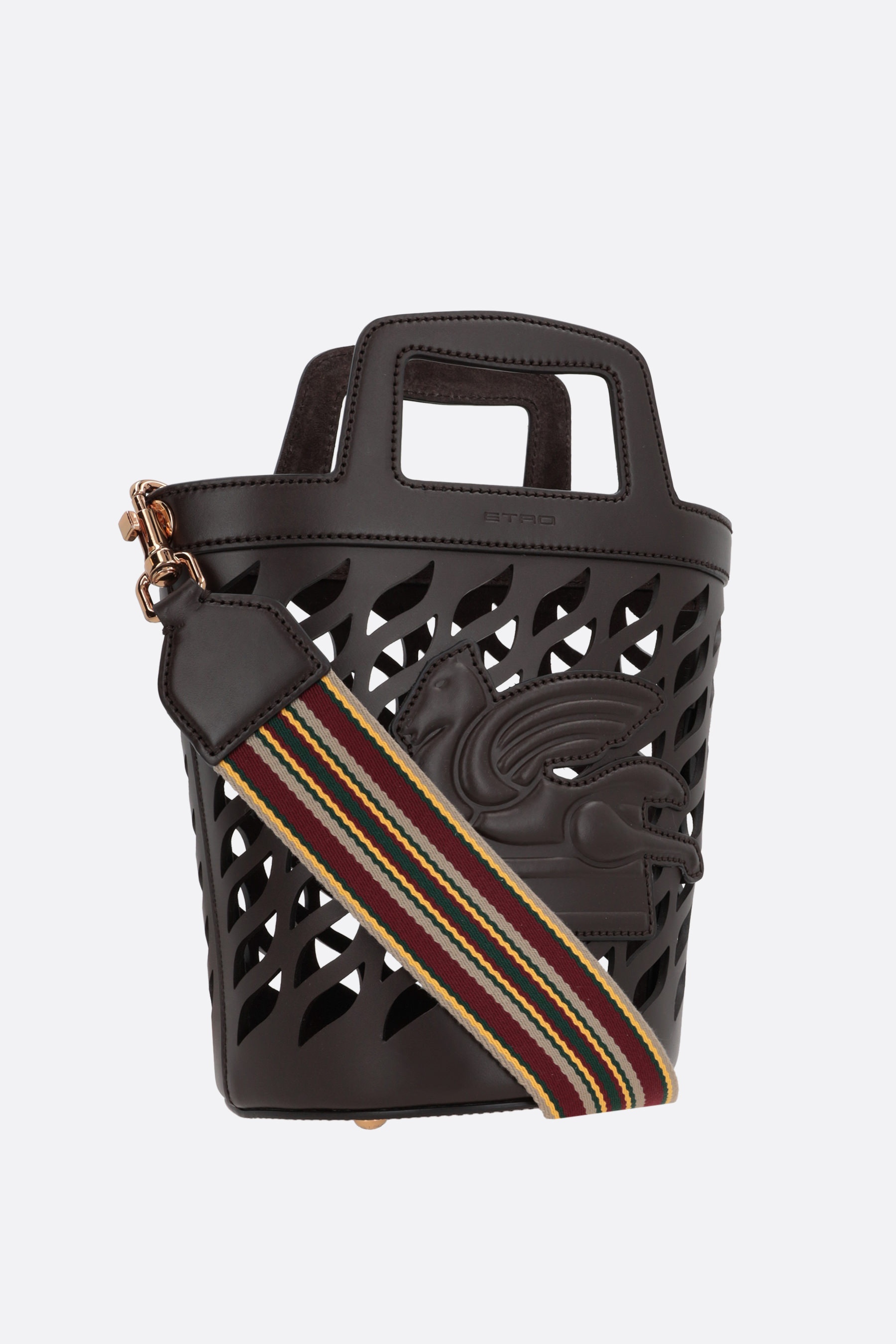 Etro COFFA LASER-CUT LEATHER BUCKET BAG | tizianafausti
