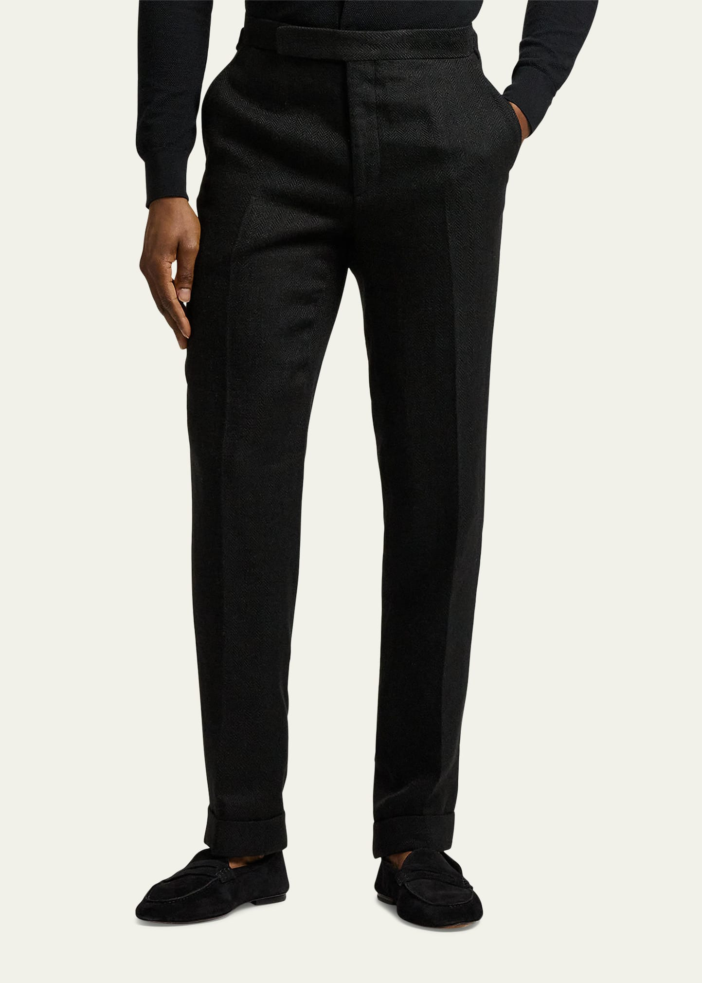 Men's Gregory Slim Flat-Front Trousers - 4