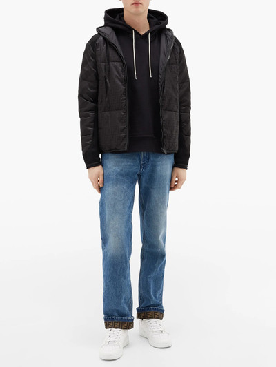 FENDI FF-jacquard mesh panel down jacket outlook