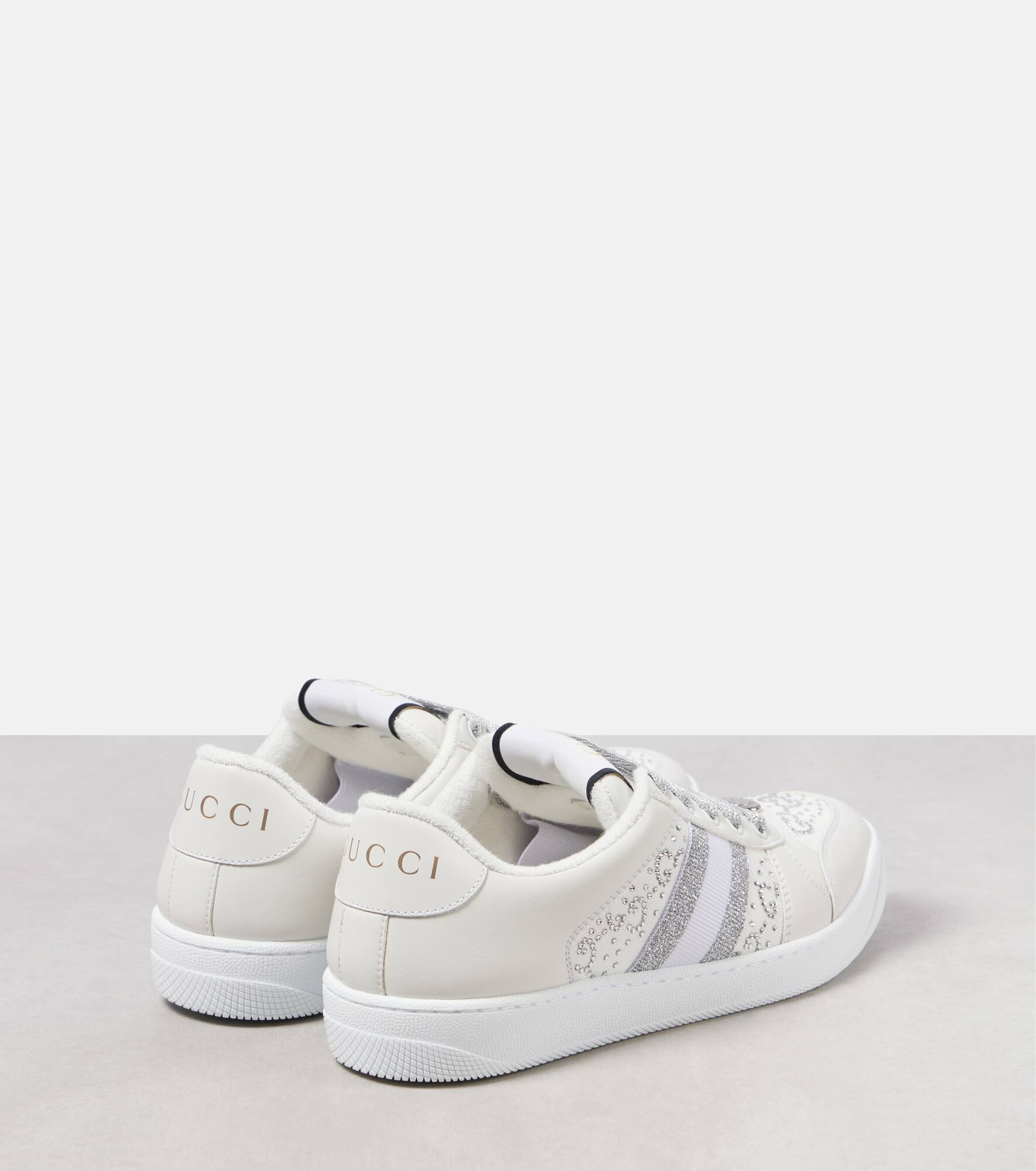 Screener embellished leather sneakers - 3