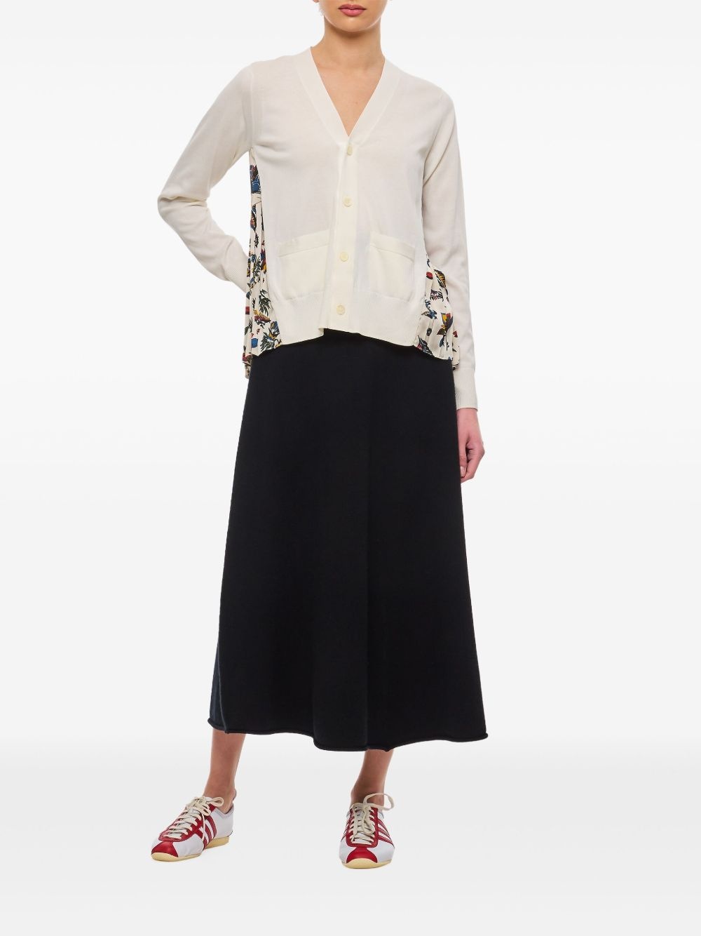 high-waisted draped skirt - 2
