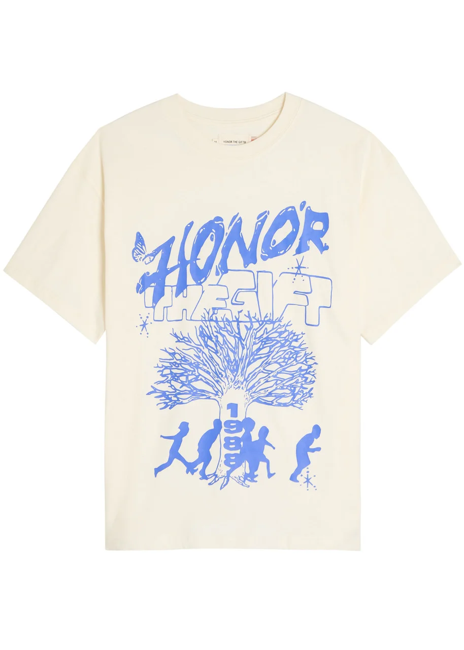 Honor The Gift Printed Cotton T-shirt - 1