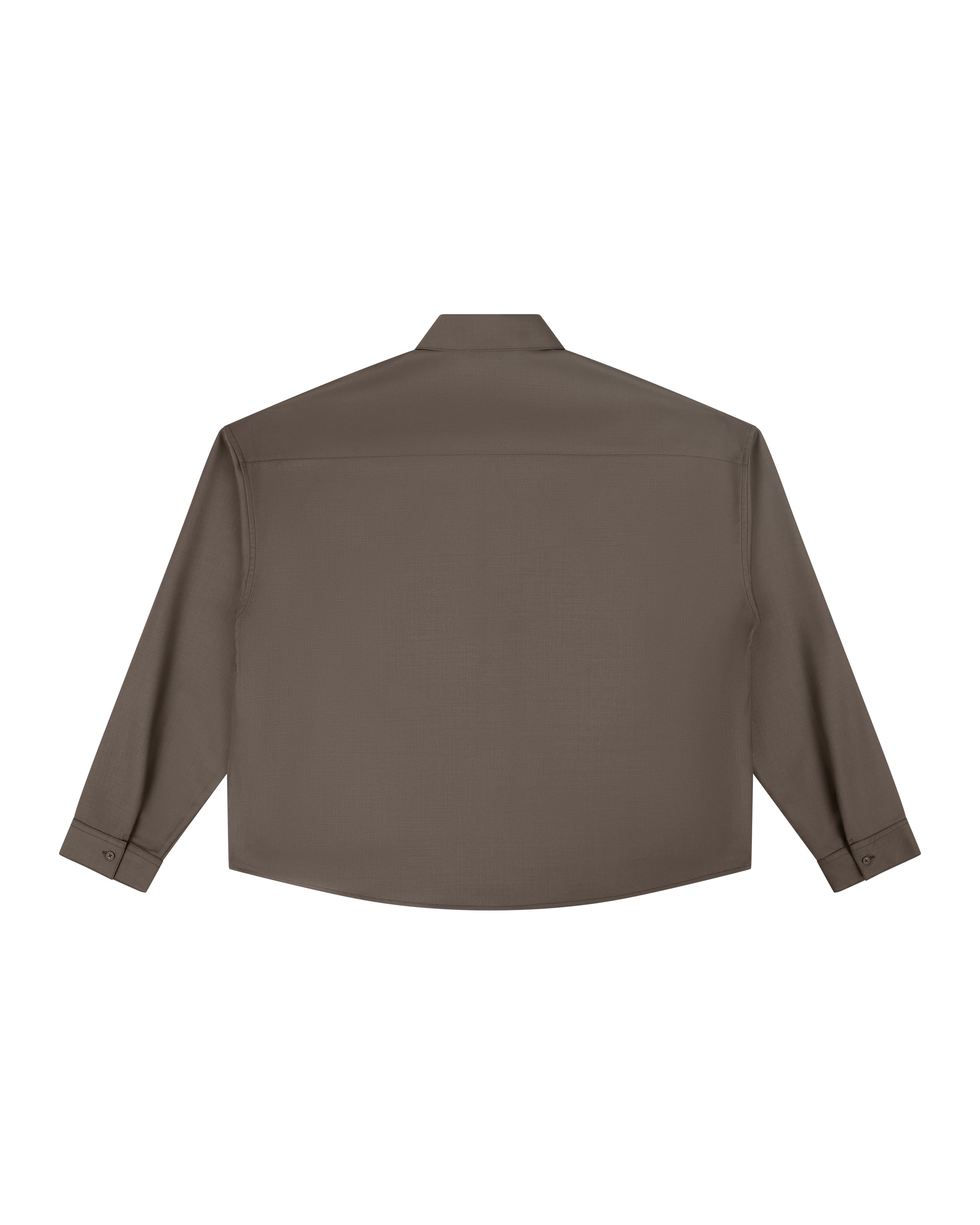 MILLER SHIRT WOOL TAUPE - 2