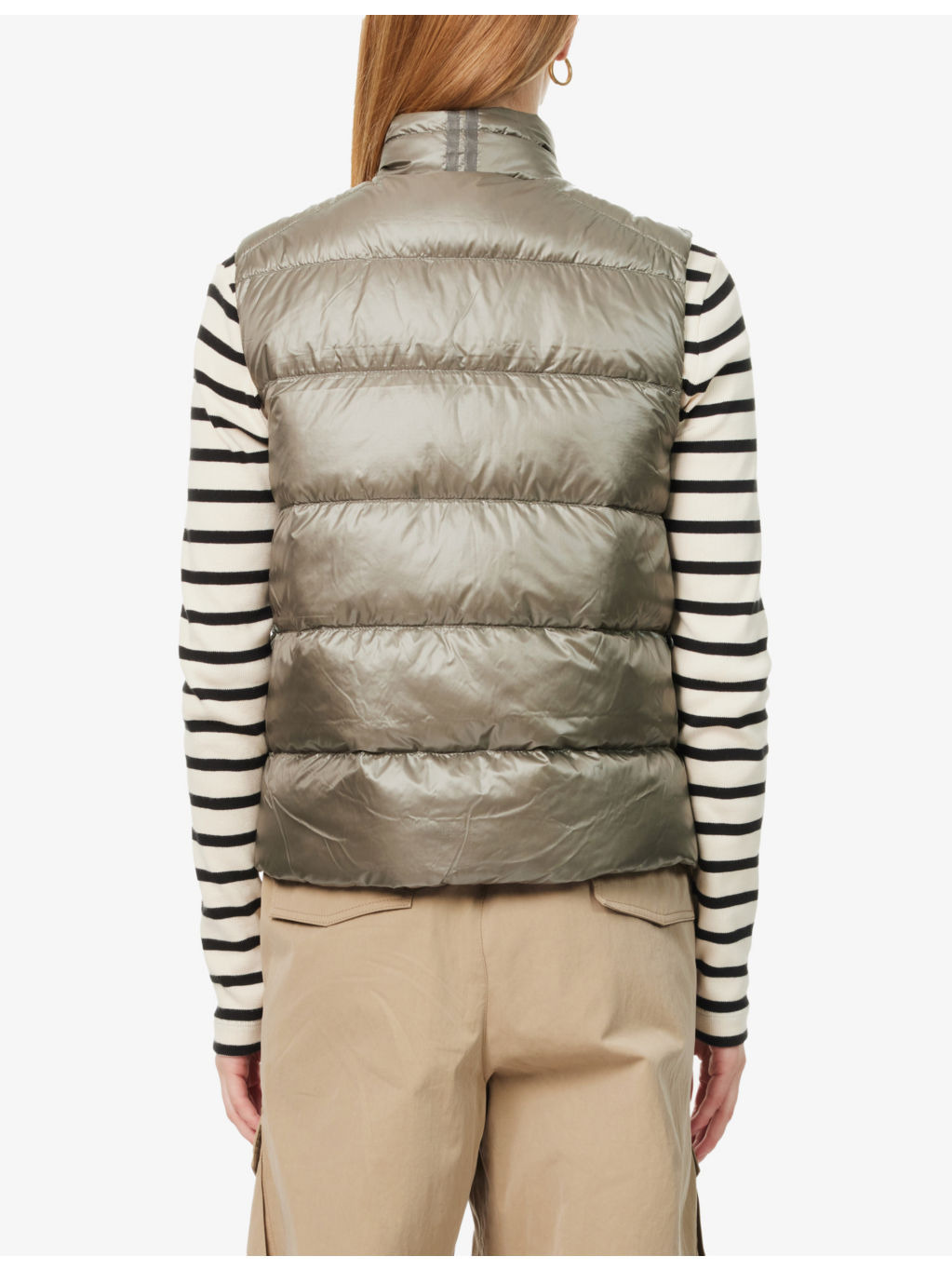 Cypress logo-patch padded shell-down vest - 4
