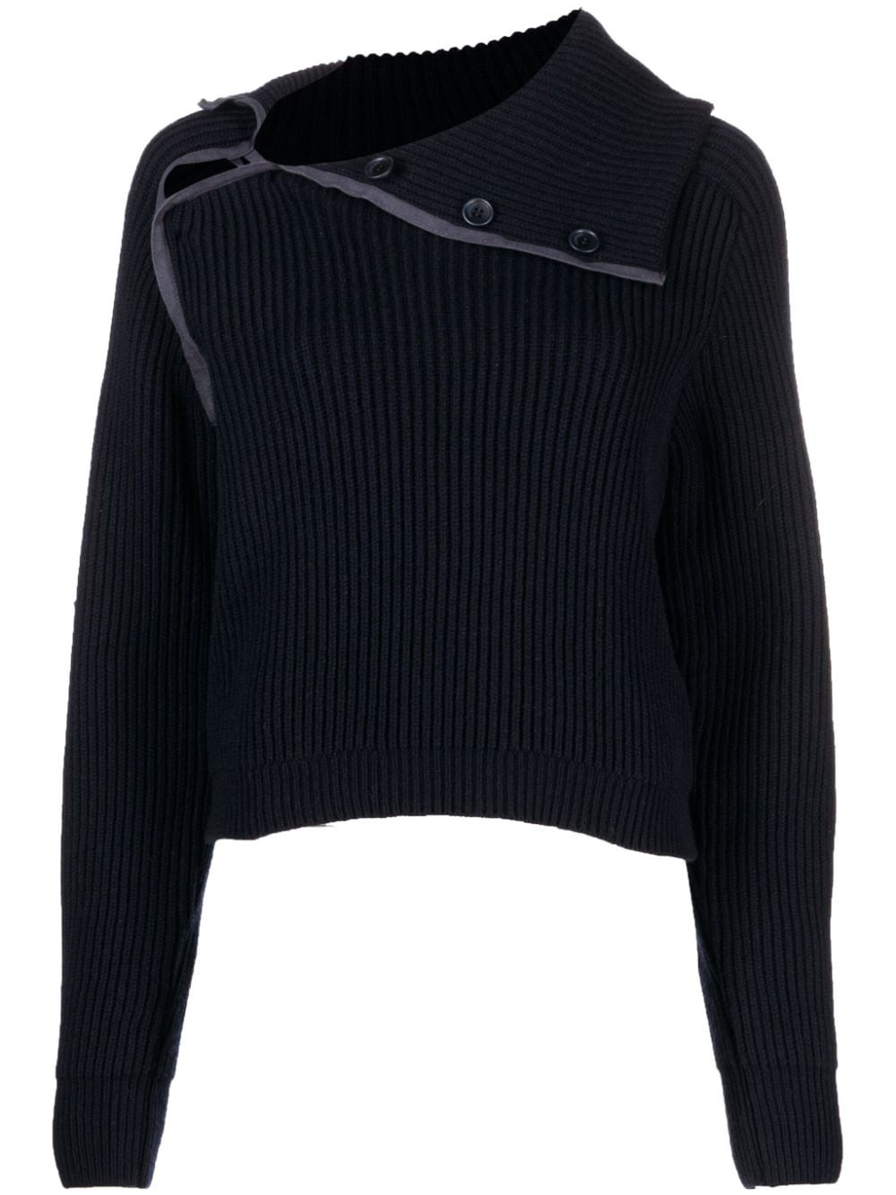 Vega asymmetric wool-blend jumper - 1