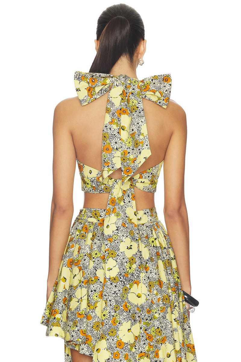 ALÉMAIS Orange Blossom Halter Neck Top outlook