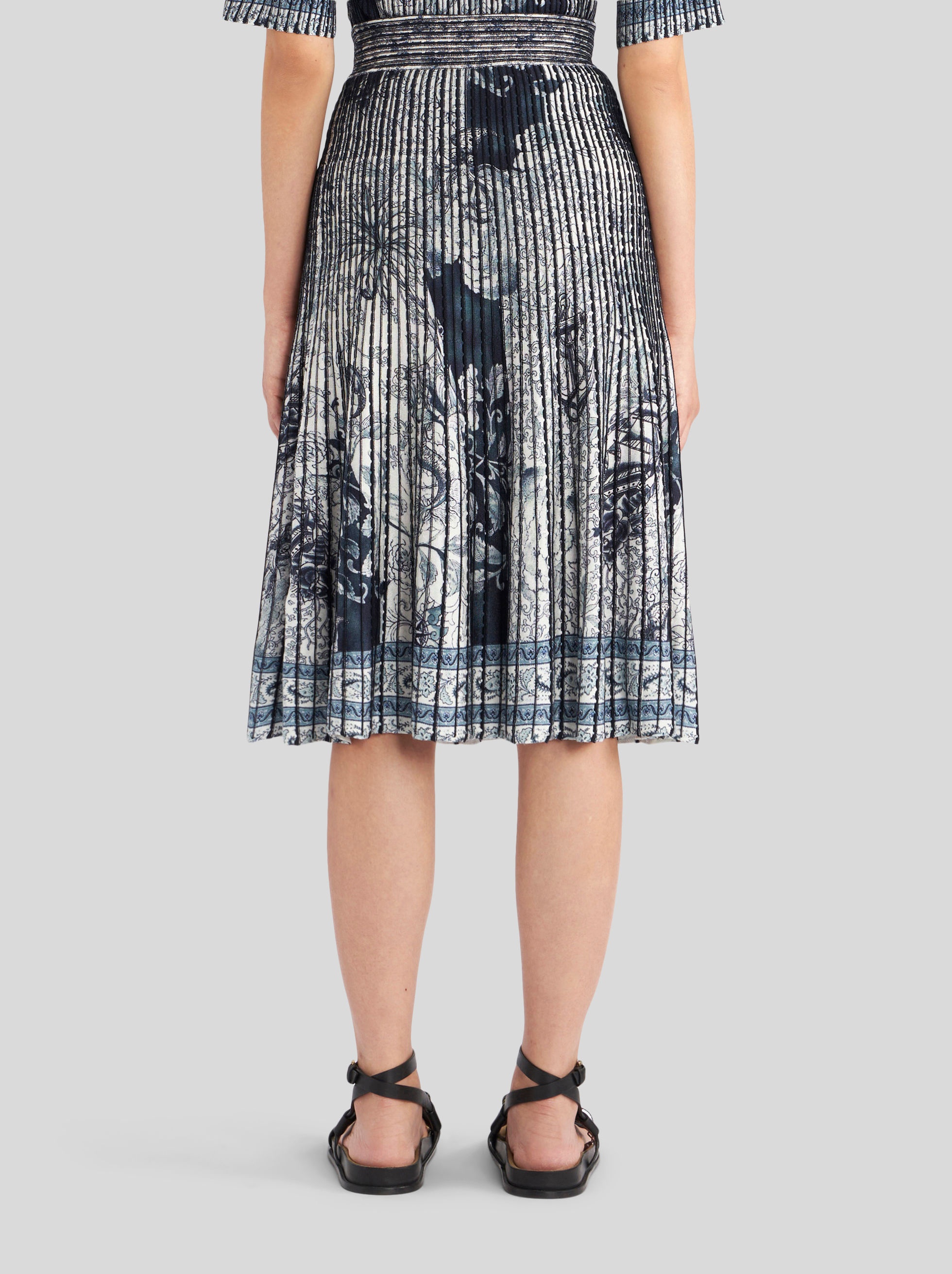 FLARED JERSEY SKIRT WITH PRINT - 4