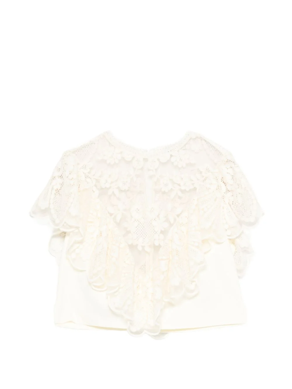 lace-detail blouse - 1