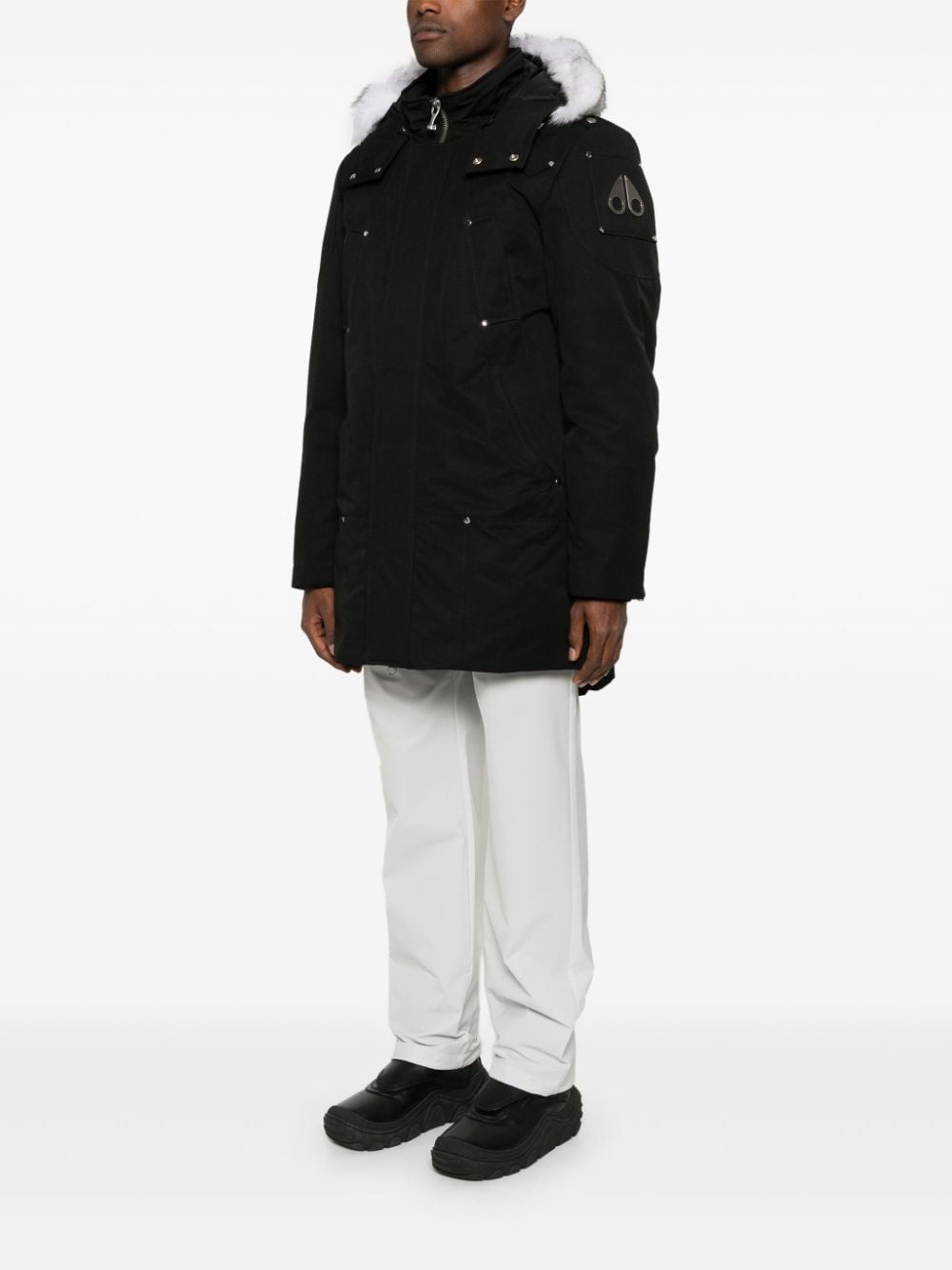 shearling-trim parka - 3