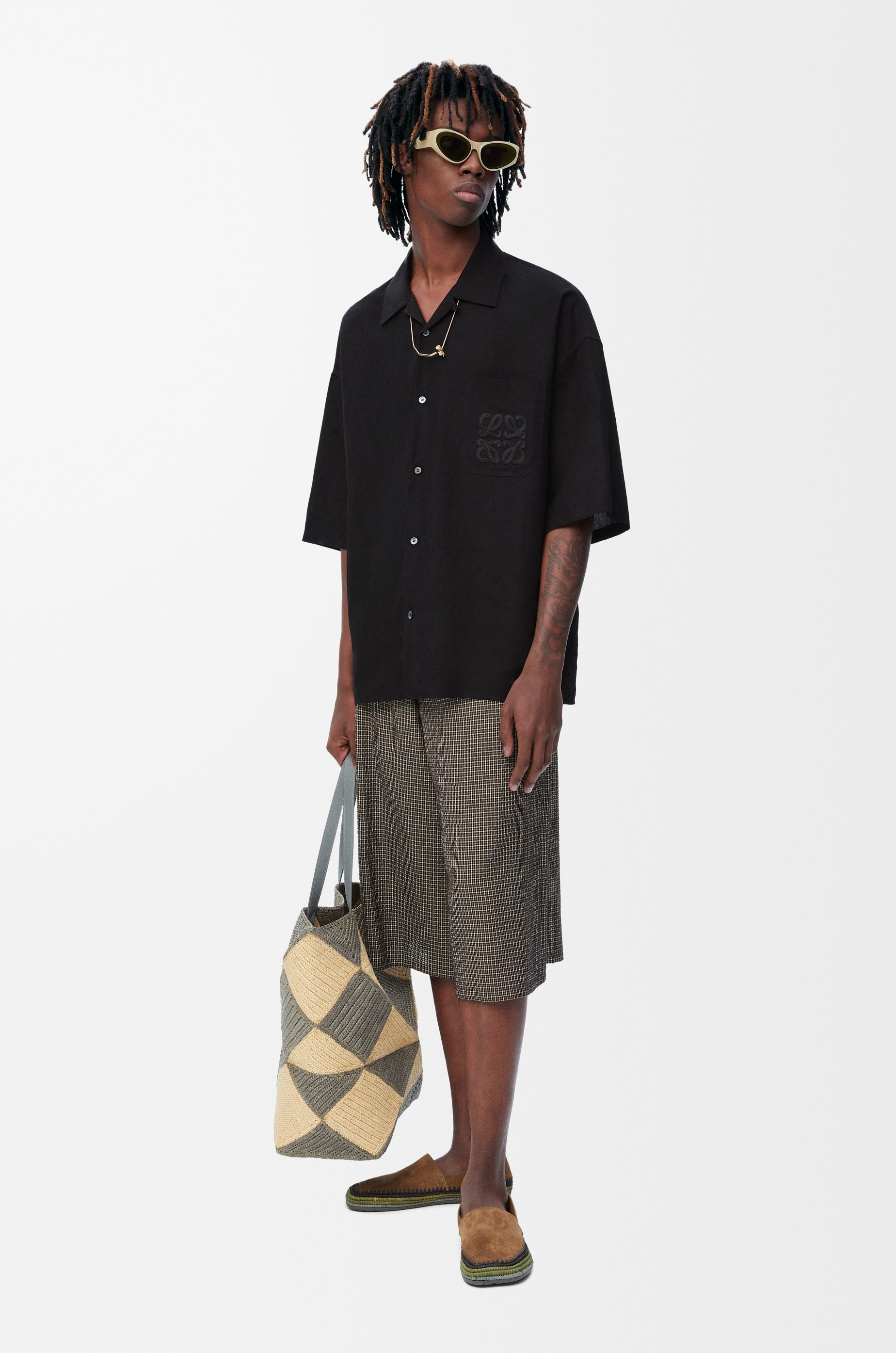 Short sleeve shirt in viscose and linen - 2
