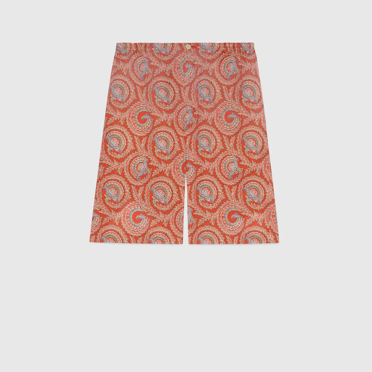 Paisley fan print muslin shorts - 1