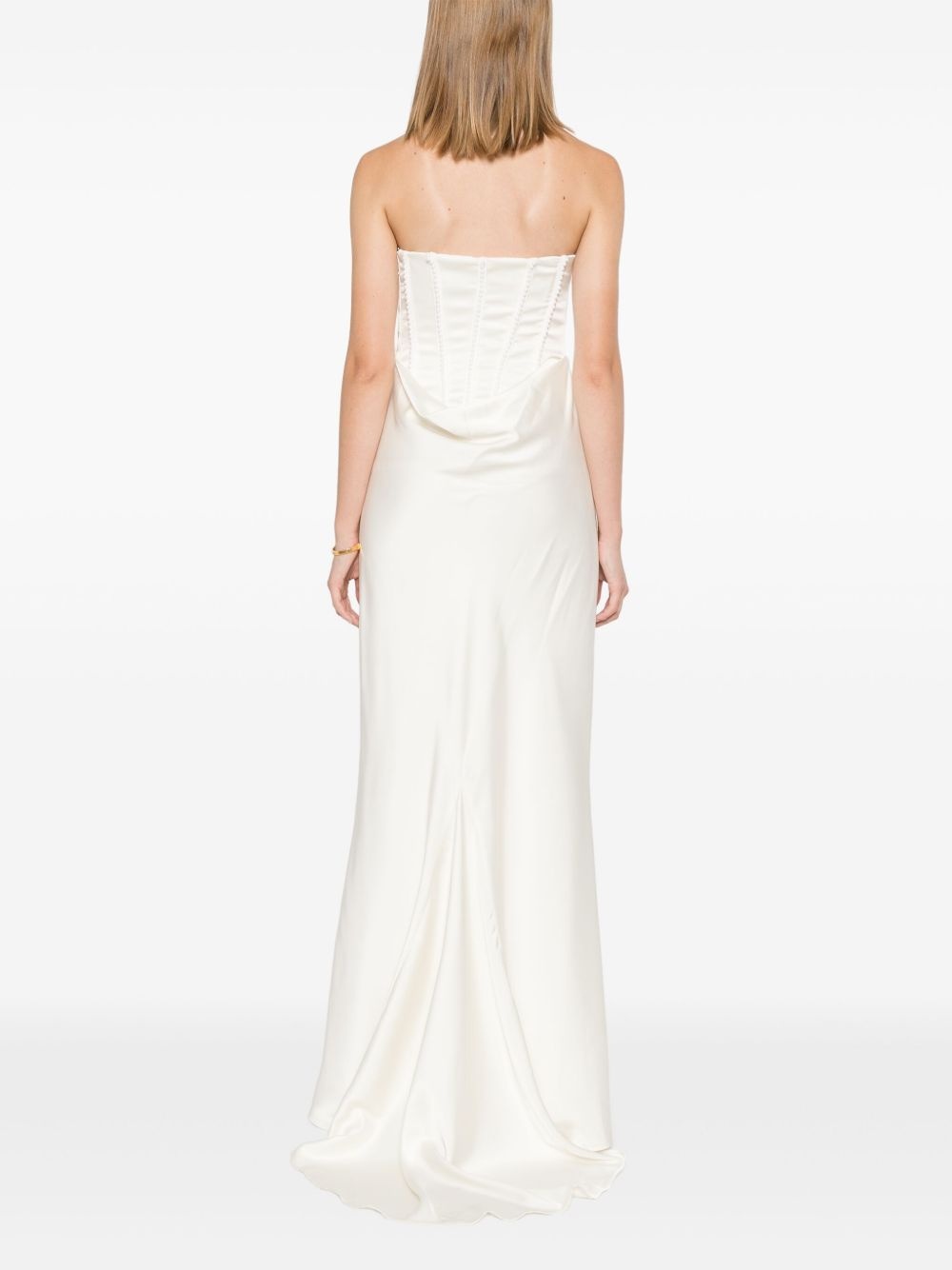 satin pearl maxi dress - 4