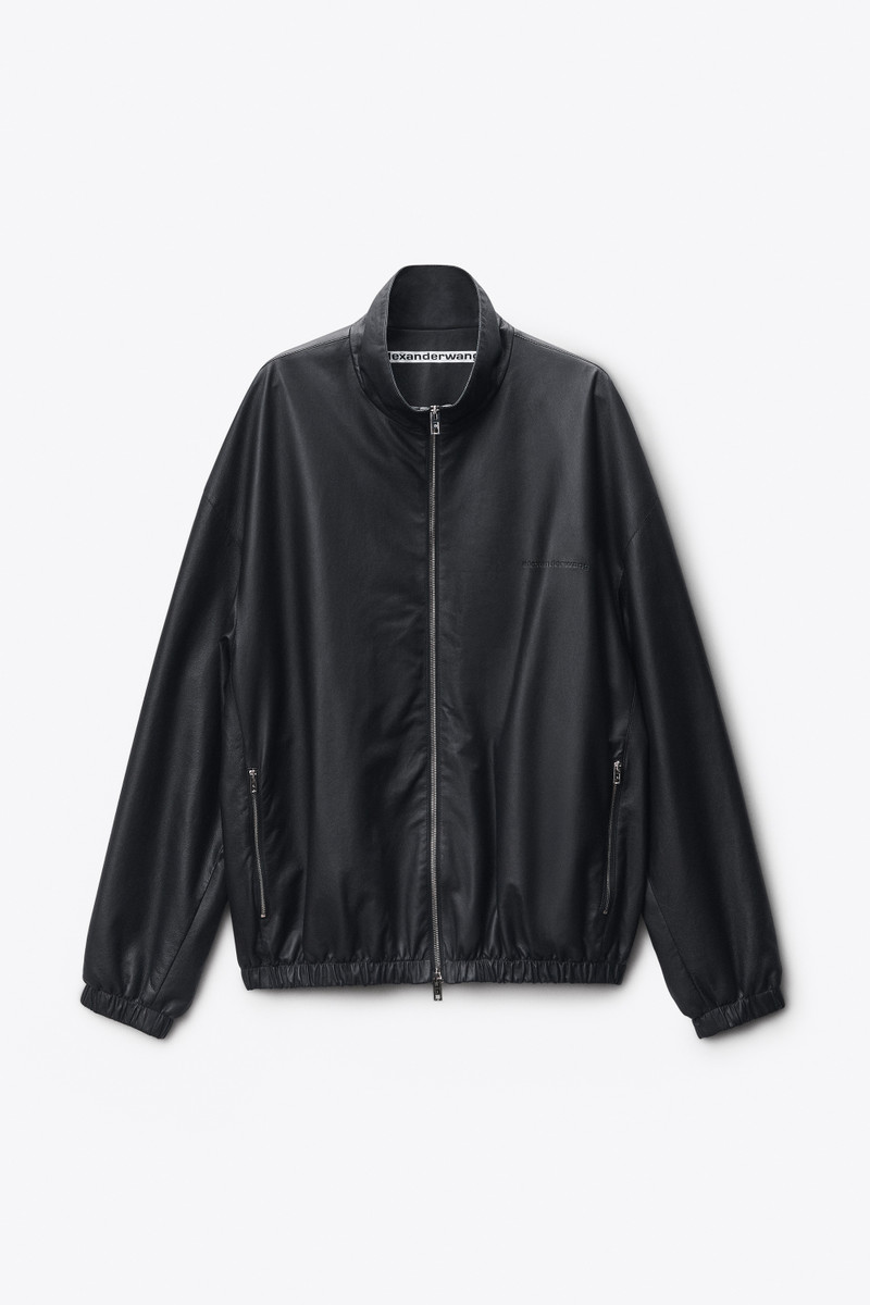 Track Jacket in Bonded Leather 1