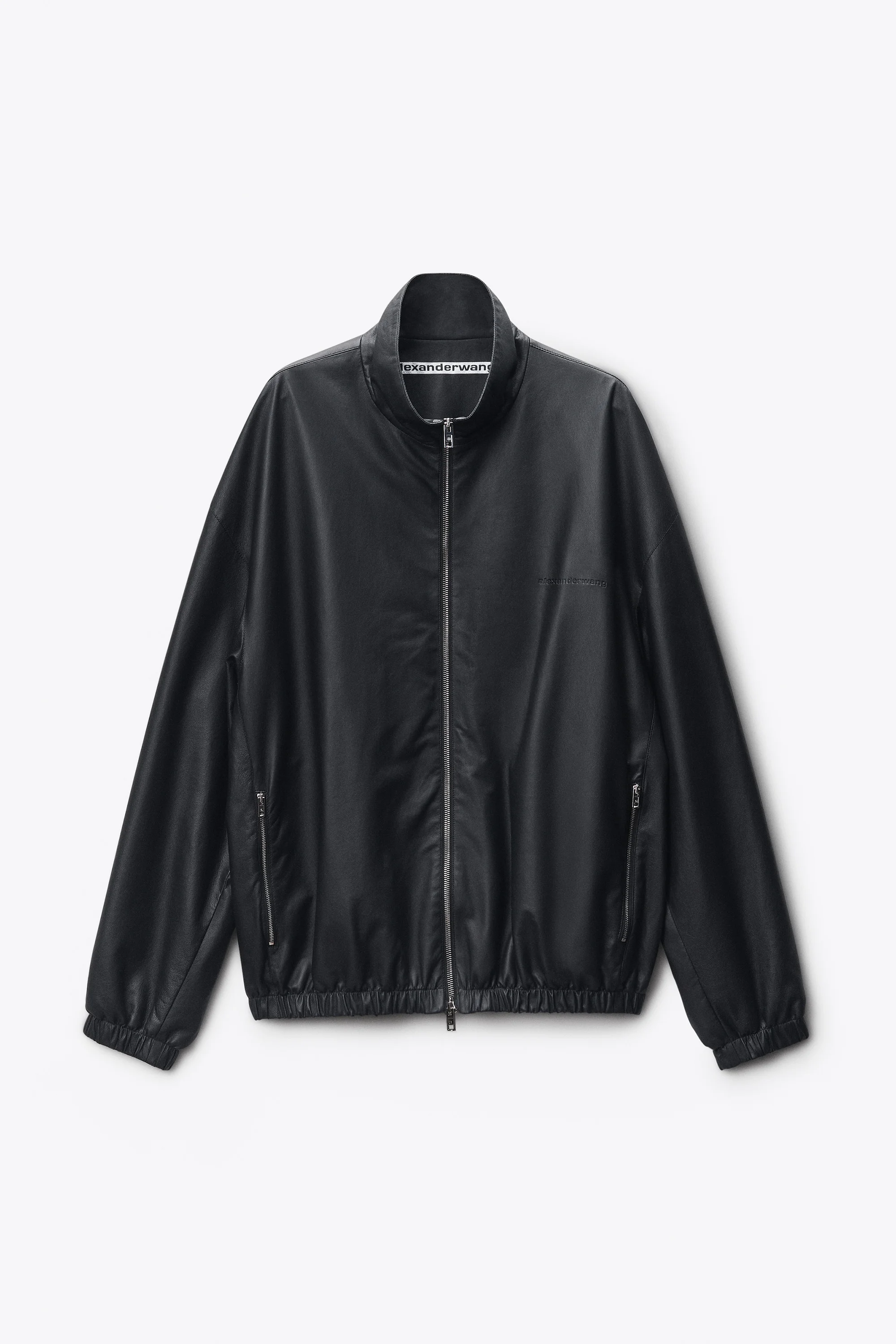 Track Jacket in Bonded Leather - 1