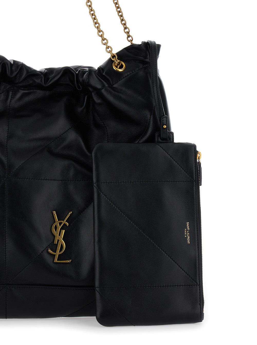Saint Laurent Women 'Jamie 4.3 Pochon' Black Crossbody Bag With Cassandre In Quilted Leather Woman - 5