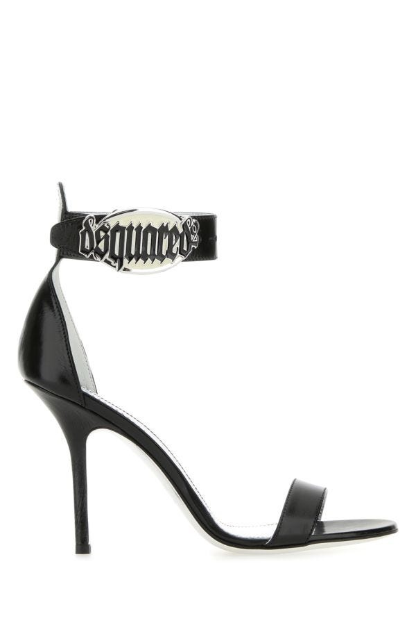 Dsquared Woman Black Leather Sandals - 1