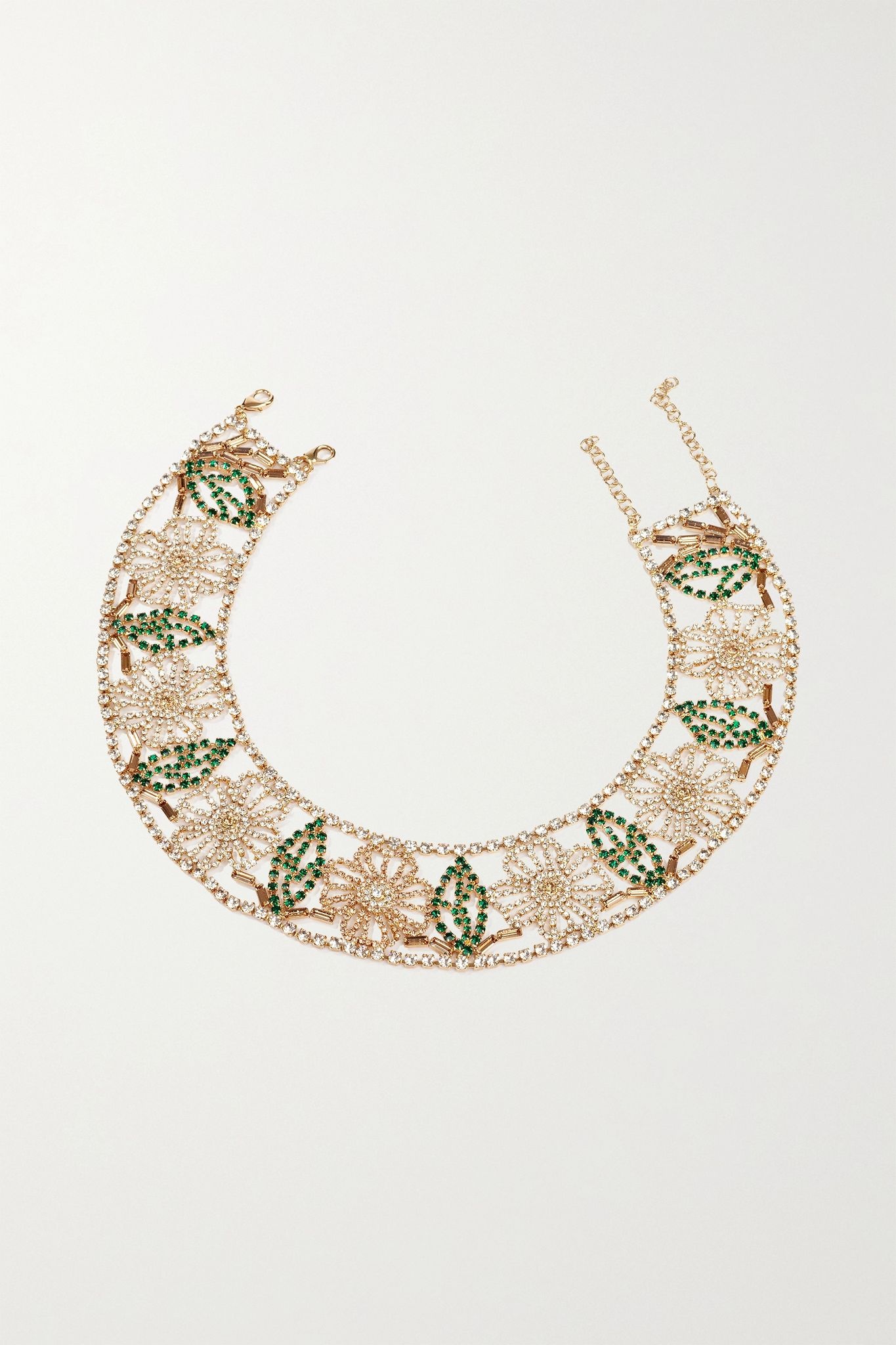 Gold-tone crystal necklace - 1