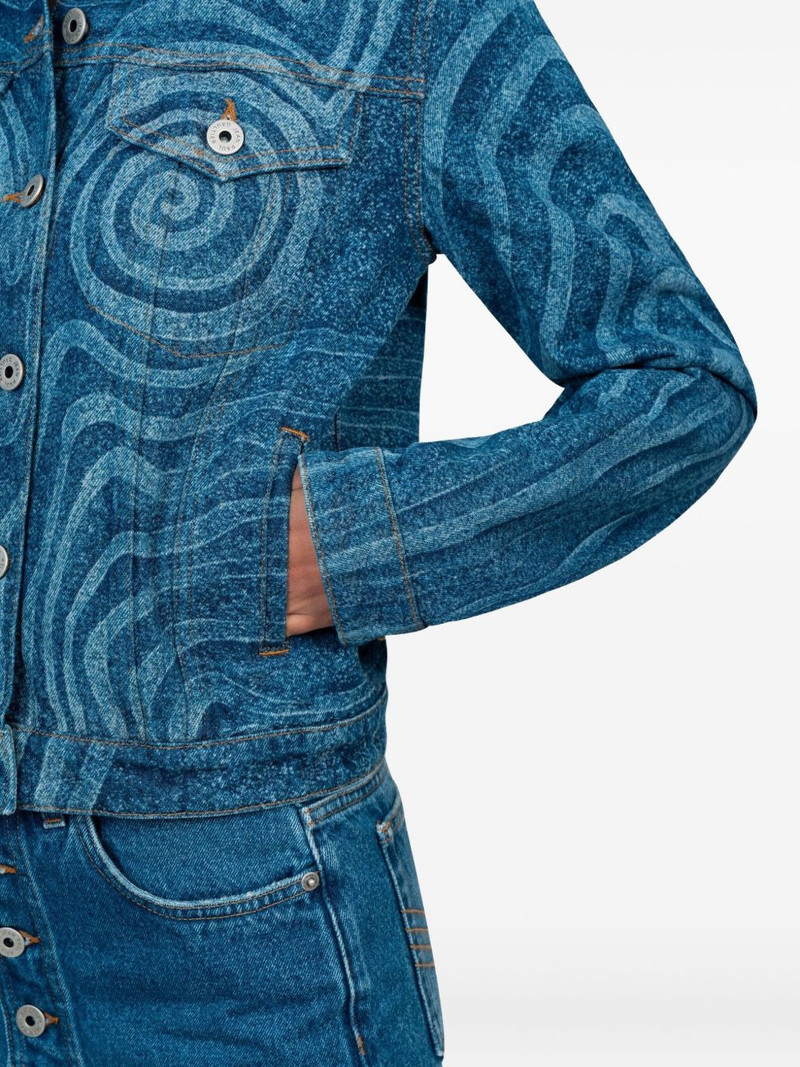 Jean Paul Gaultier swirl-pattern denim jacket outlook