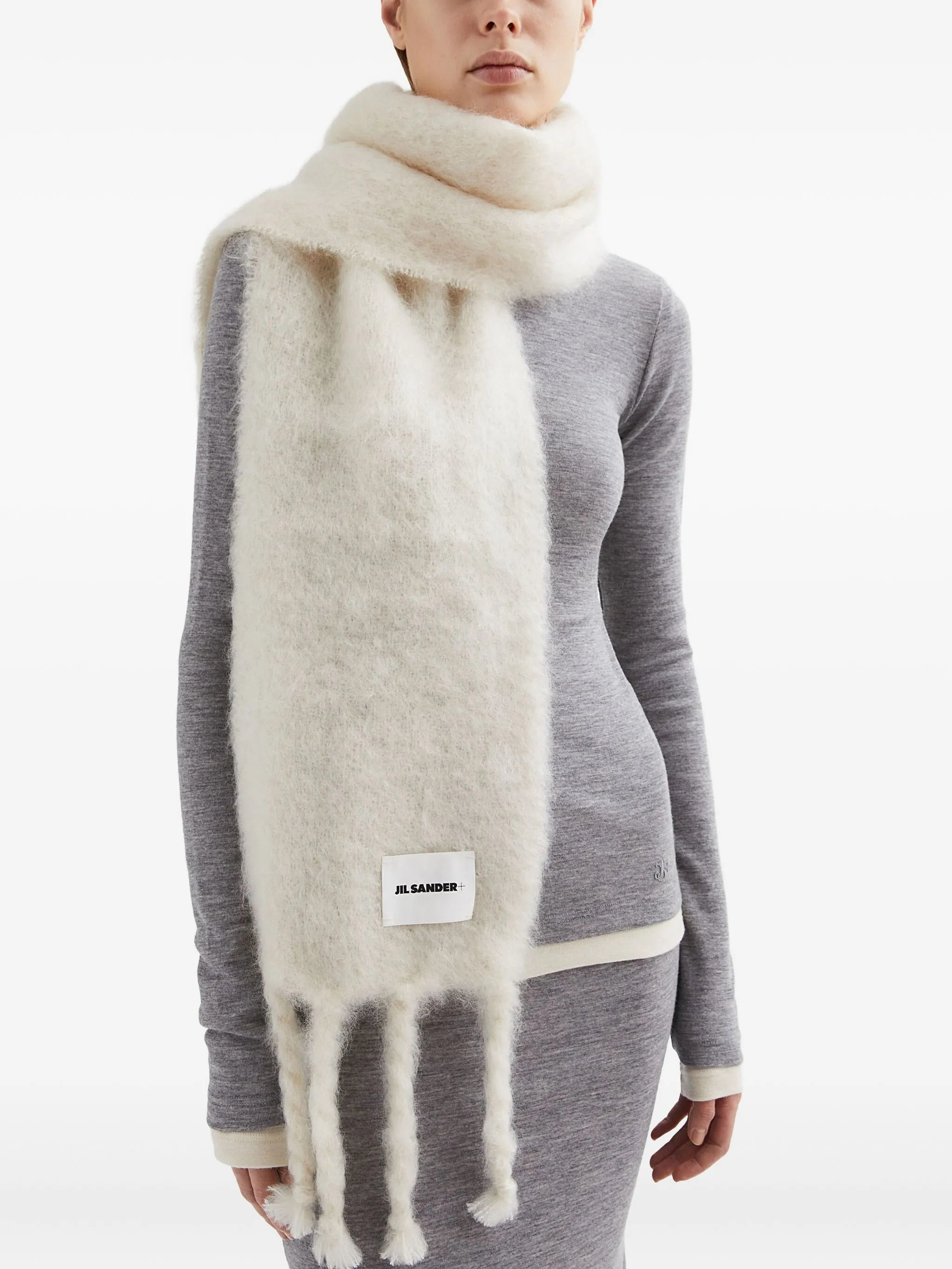logo-patch scarf - 3