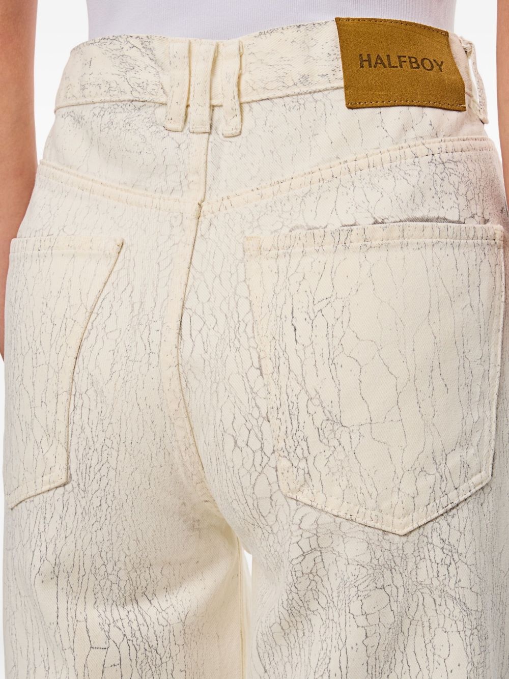 cracked-effect jeans - 4