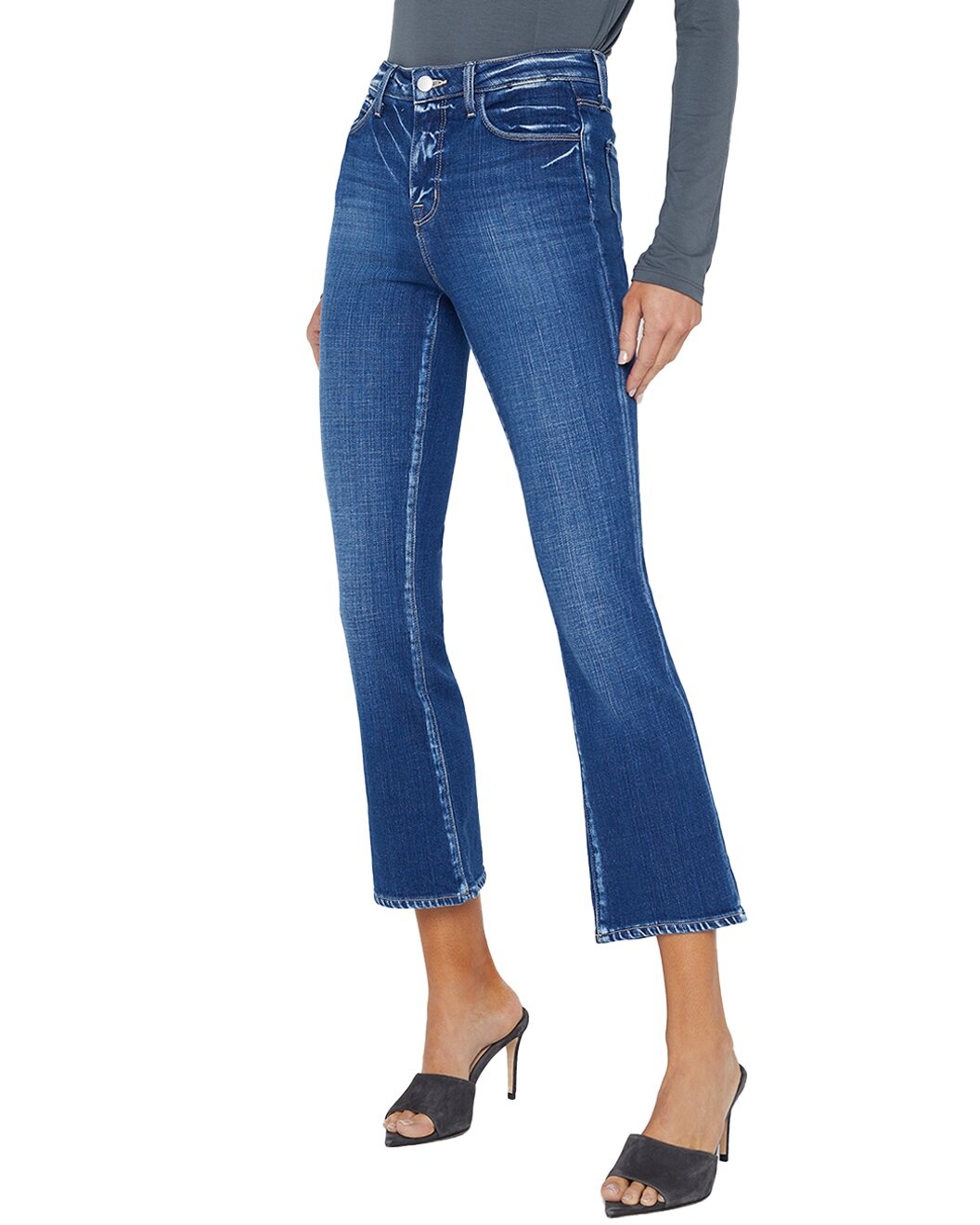 L'AGENCE Tati Crop Micro Boot Jean - 3