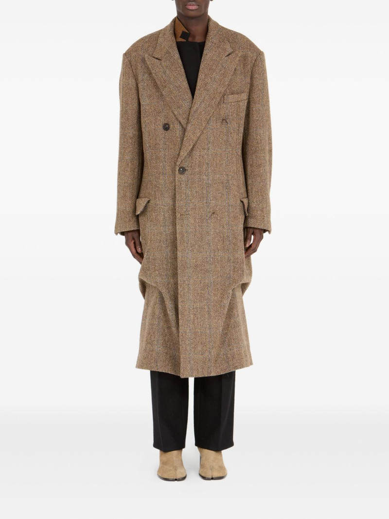 Maison Margiela herringbone double-breasted coat outlook
