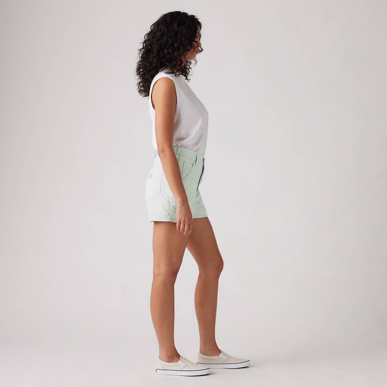 LIGHTWEIGHT CORDUROY CARPENTER WOMEN'S SHORTS - 6