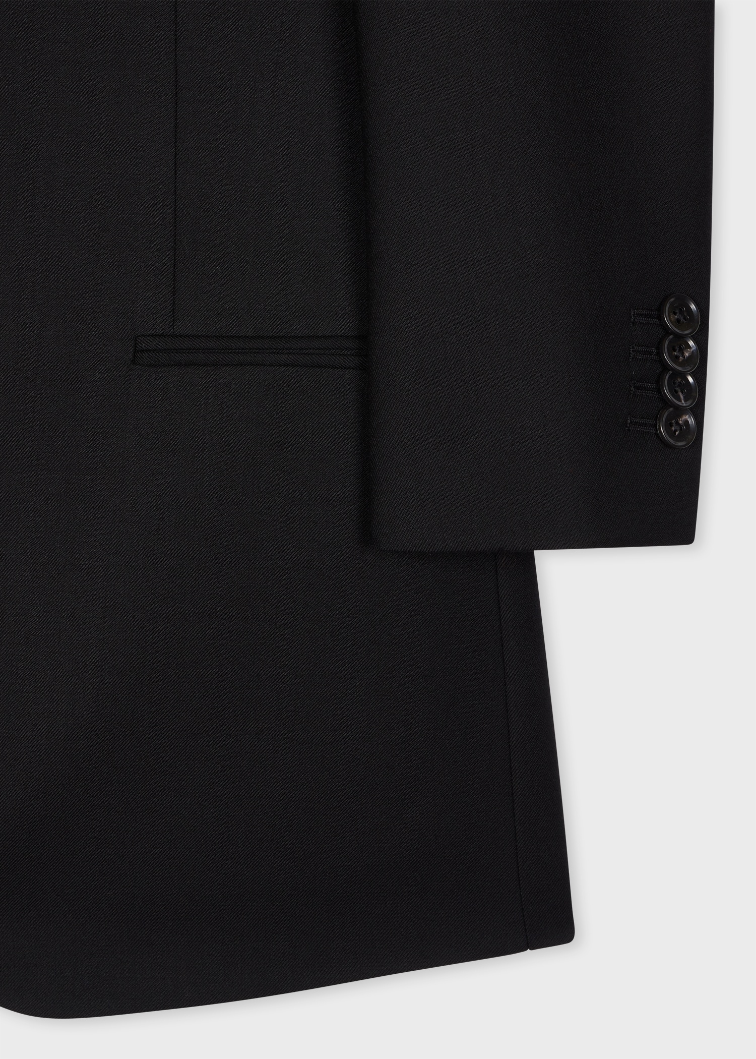 Women's A Suit To Travel In - Black Wool Two-Button Blazer - 3