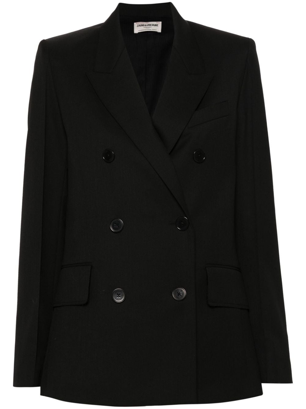 Zadigamp;Voltaire double-breasted velvet blazer - Green