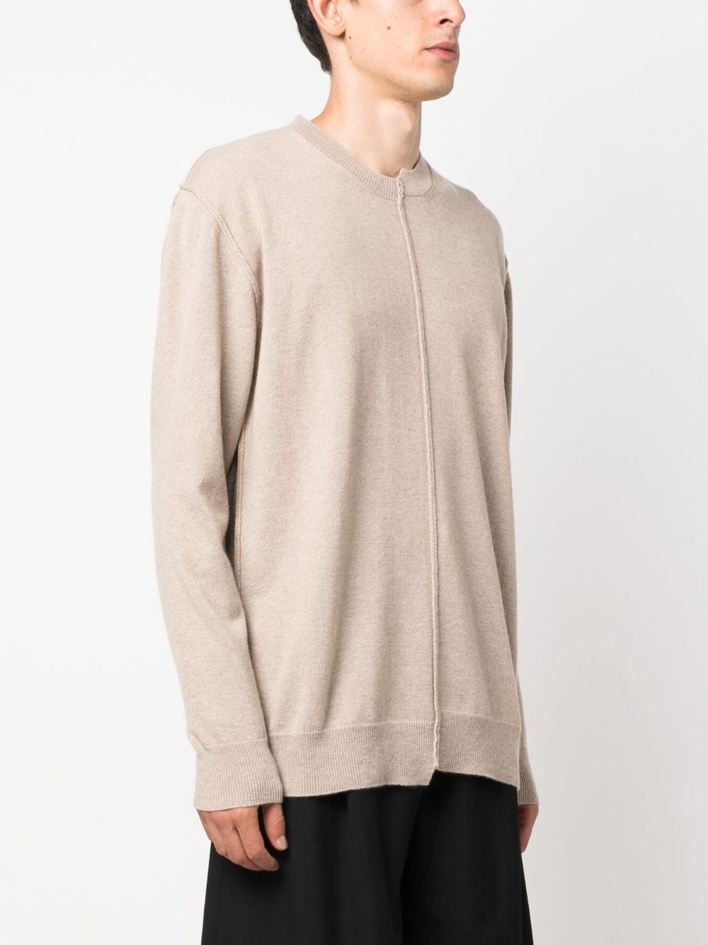 exposed-seam cashmere jumper - 3