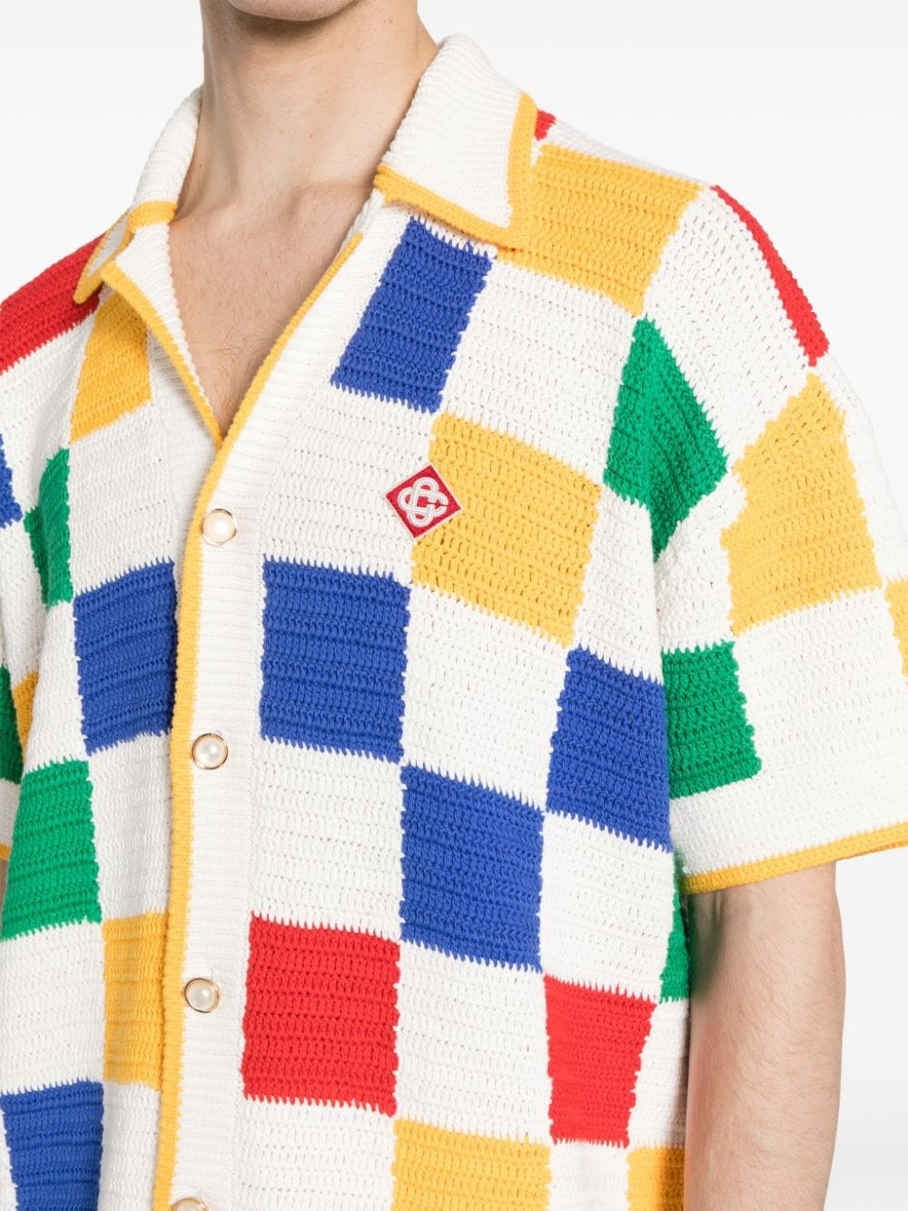 crochet-knit shirt - 5
