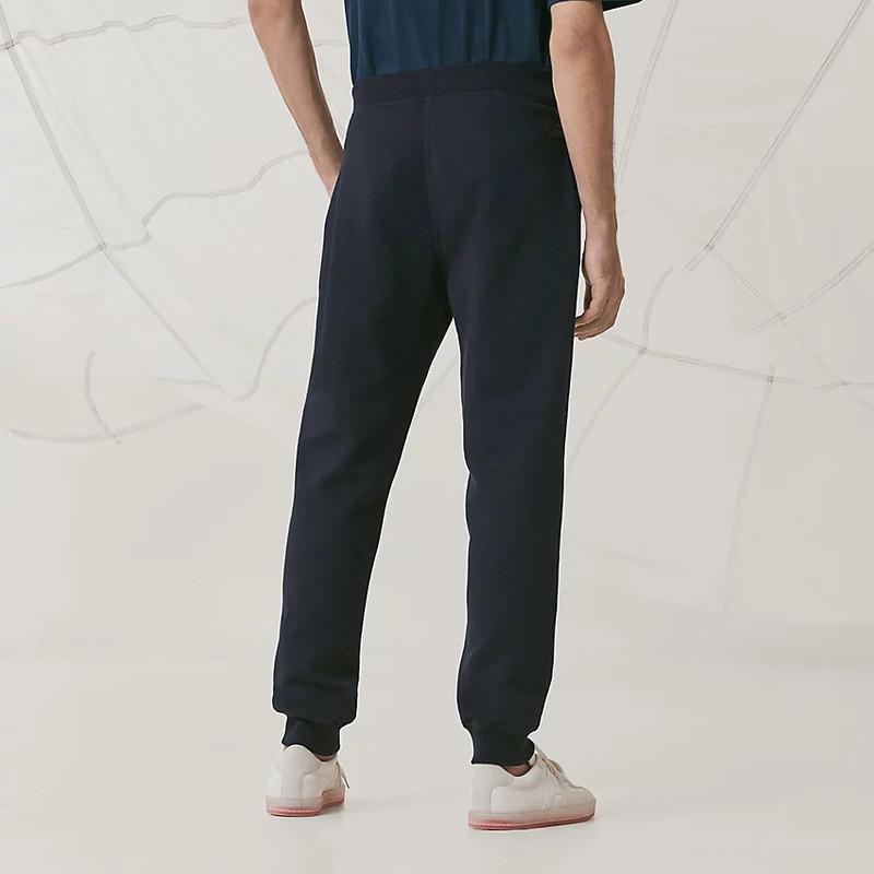 Jogging pants with leather detail 3