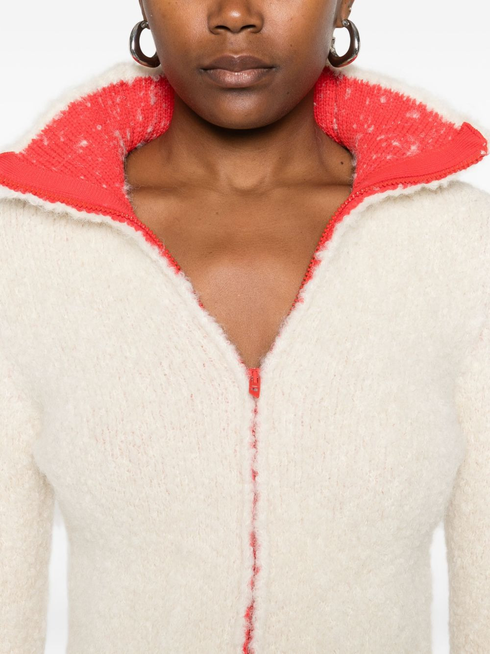 zip-front cardigan - 5