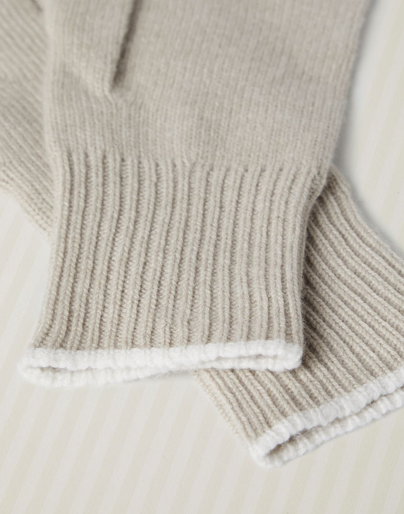 Brunello Cucinelli Cashmere knit gloves outlook