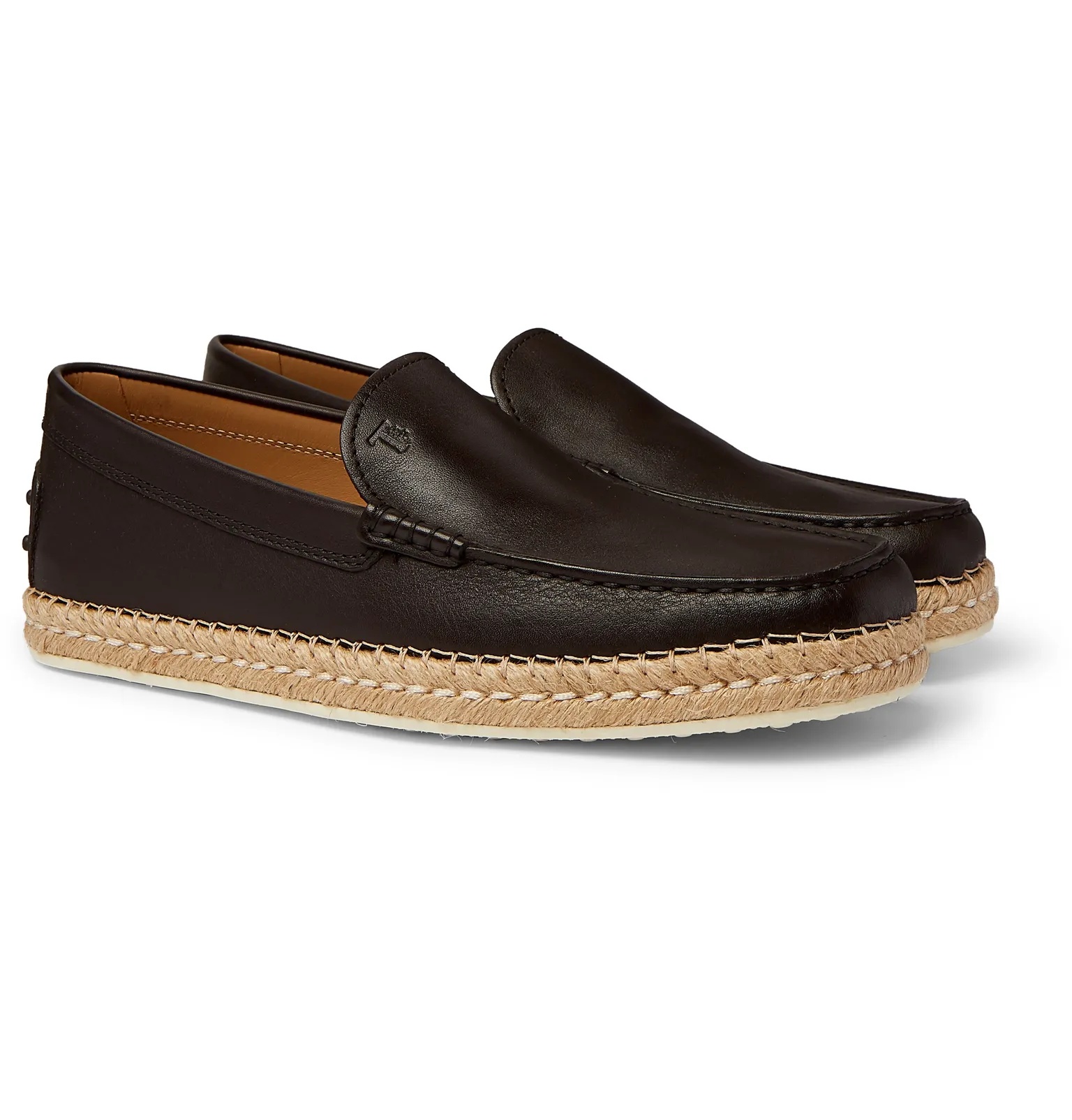 Leather Espadrille Loafers - 2