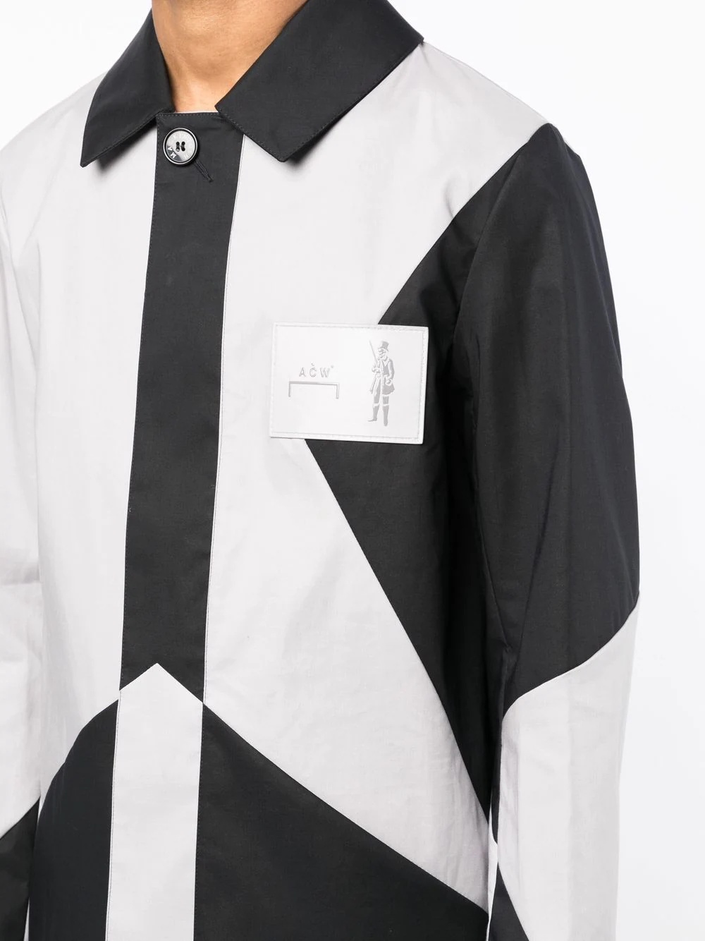 x Mackintosh geometric panelled jacket - 5