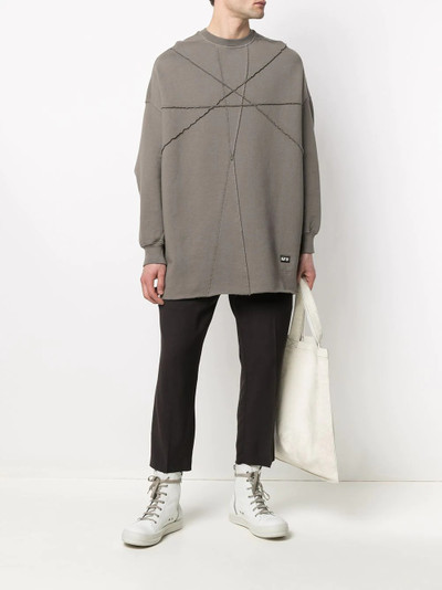 Rick Owens DRKSHDW panelled oversize sweatshirt outlook