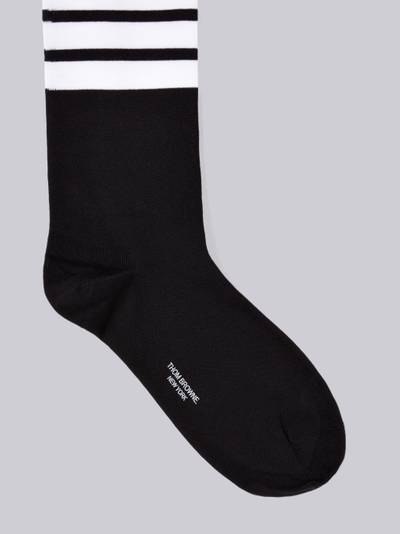 Thom Browne Navy Lightweight Cotton Mid-calf 4-Bar Socks outlook