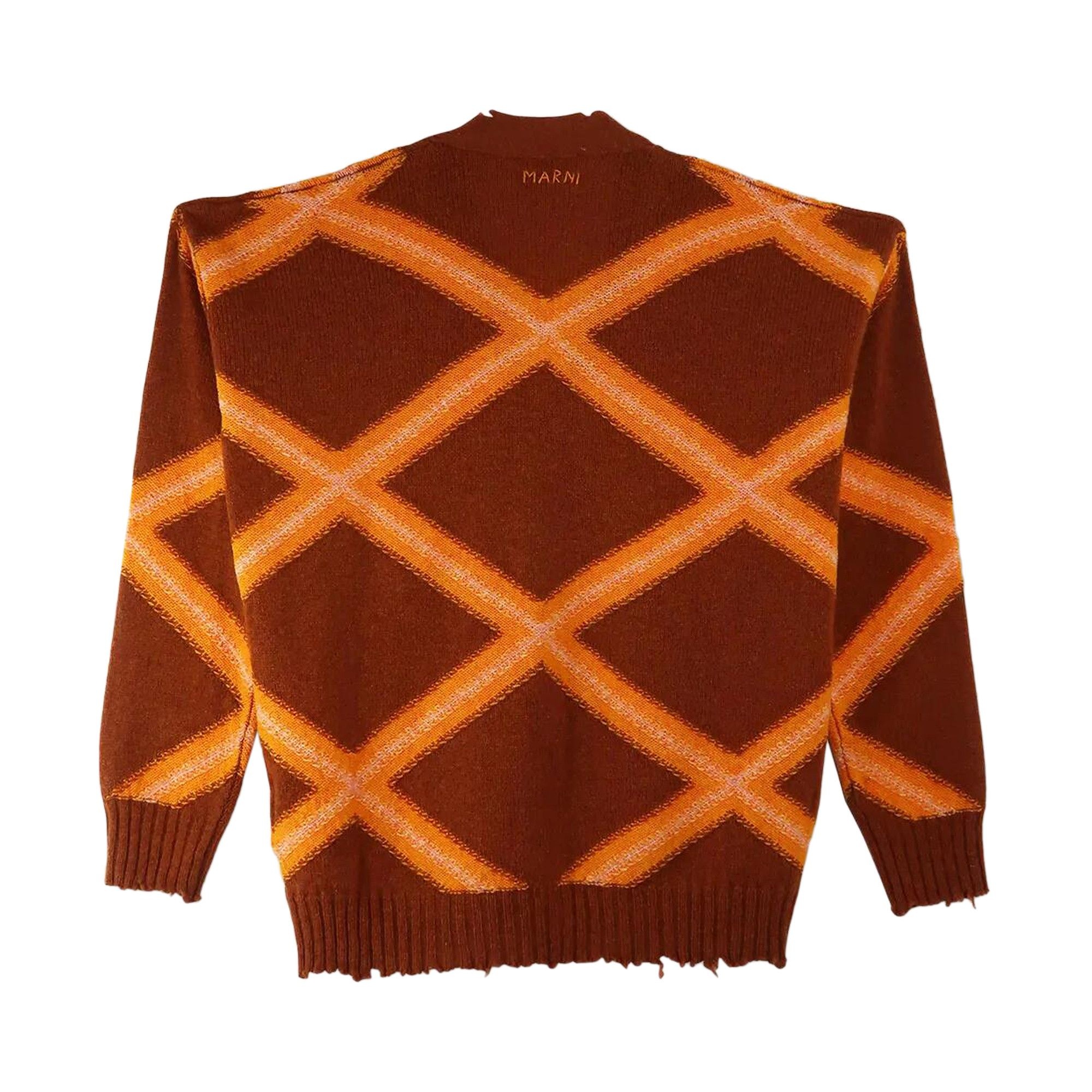 Marni Intarsia Argyle Cardigan 'Nougat' - 2