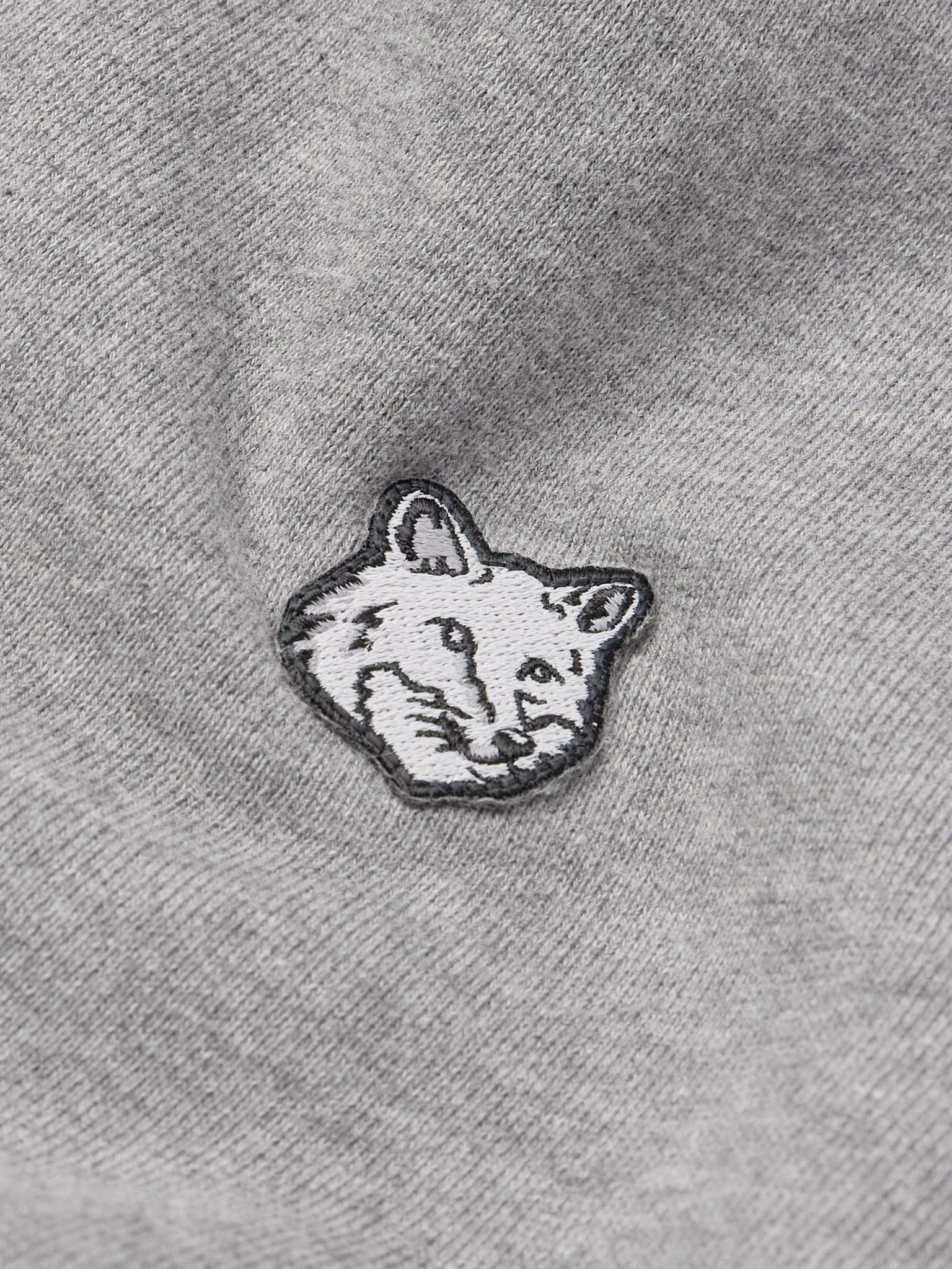 MAISON KITSUNÉ Embroidered Logo-Print Cotton-Jersey Hoodie for Men