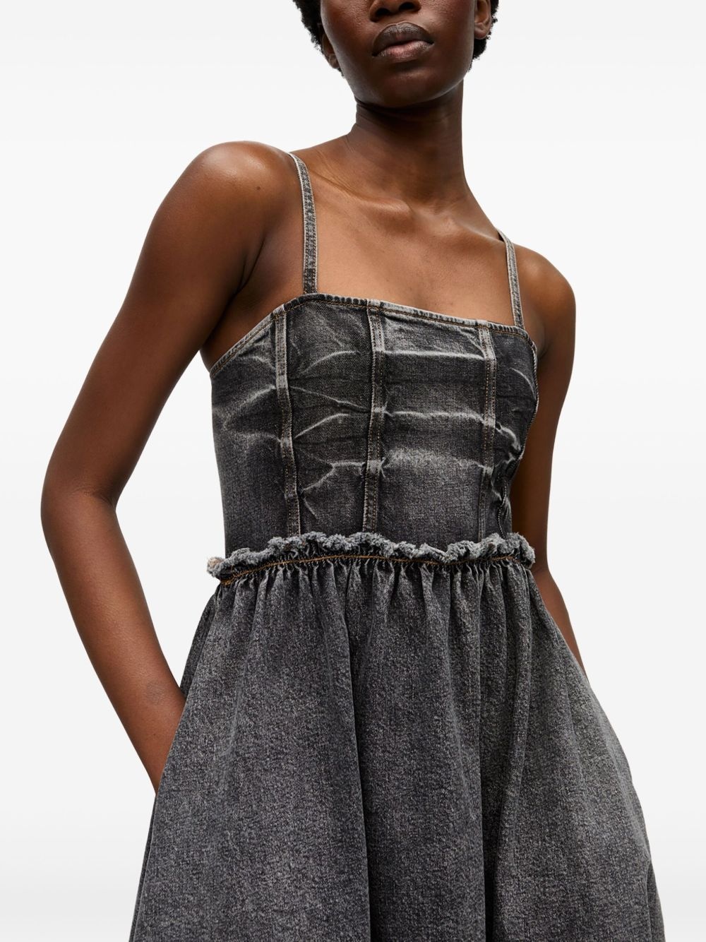 denim midi dress - 4