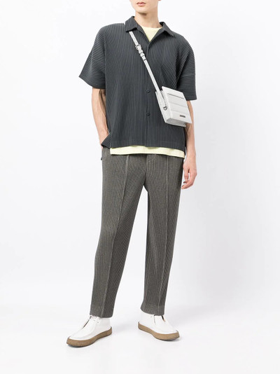 ISSEY MIYAKE ribbed-effect shirt outlook