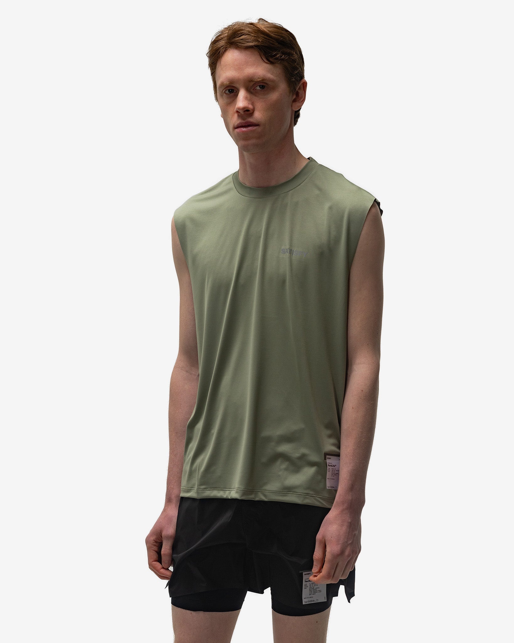 AuraLite Muscle Tee Oil Green - 4
