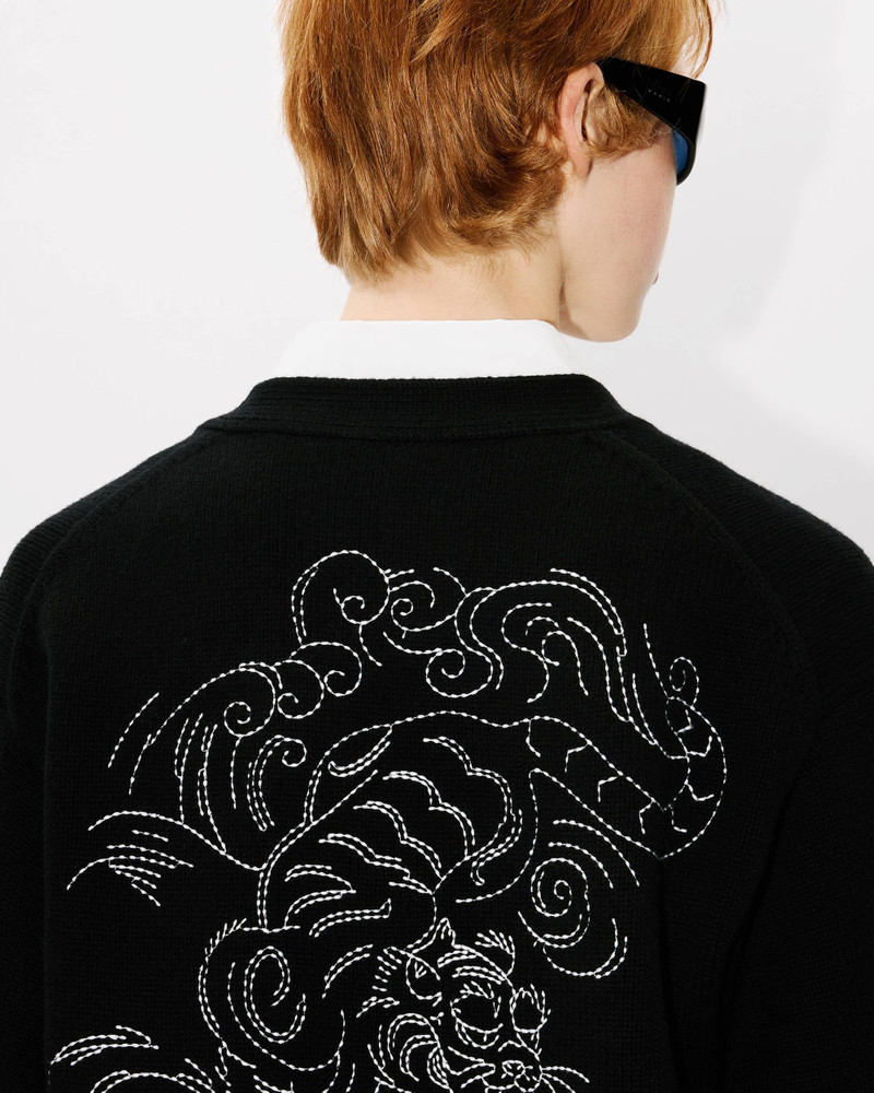 'KENZO Star Tiger' genderless embroidered wool cardigan 7